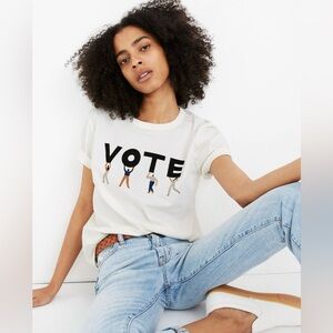 EUC Madewell Vote Graphic Tomboy Tee unisex Size XXL